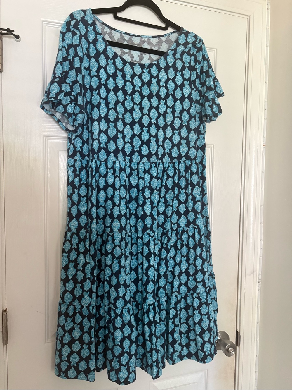 Lilly Pulitzer Mini Jodee Dress in print “Low Tide Navy Any Fin For You”